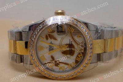 Replica Rolex Datejust Diamond Bezel Special Edition White Face Watch